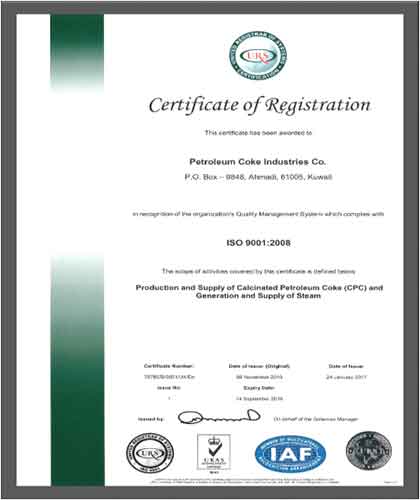 ISO 9001:2008 Certificate